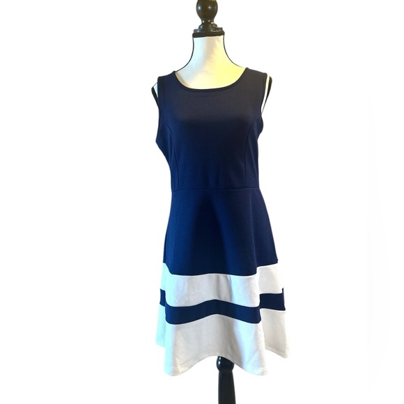 5th & Love Blue and White A-Line Mini Dress - Picture 1 of 4